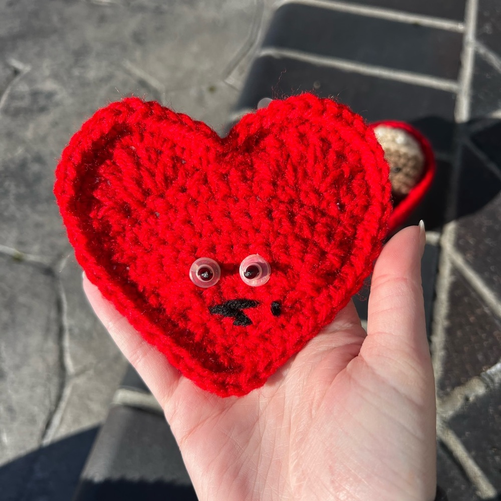 Hand Crocheted Valentines Heart Box of Chocolates - Picture 7 of 17